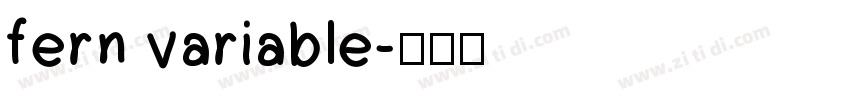fern variable字体转换
